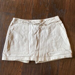 Tangents khaki mini skirt skort with patch pockets